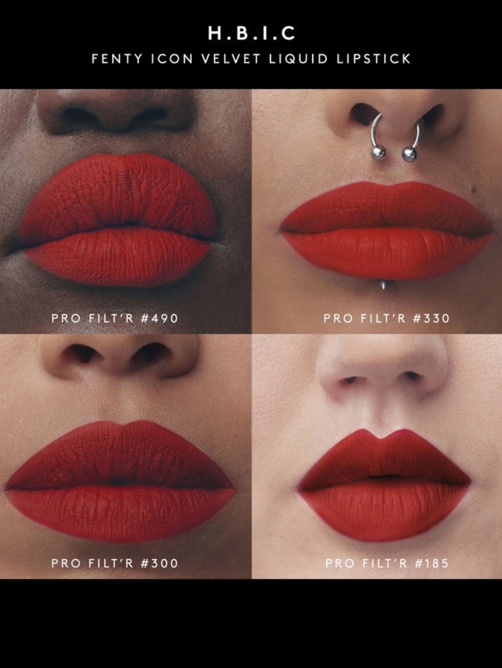 FENTY liquid lipstick in H.B.I.C. - Garnet Red - Picture 9 of 15